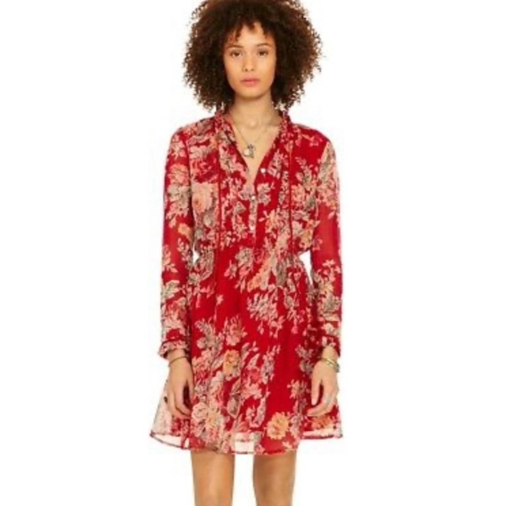 Denim & Supply floral pleated bib dress